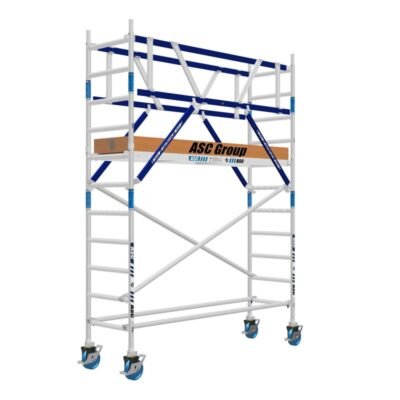 Torre movil máxima seguridad barandilla AGSPRO 75X250 altura de trabajo 4,30m - Imagen 2